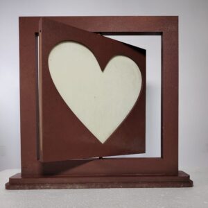 Heart Shape Wooden Rotating Frame