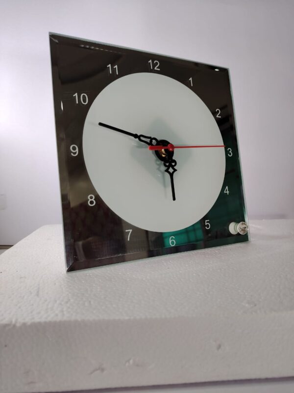 Glass Photo frame with Clock (ATWBL-14)